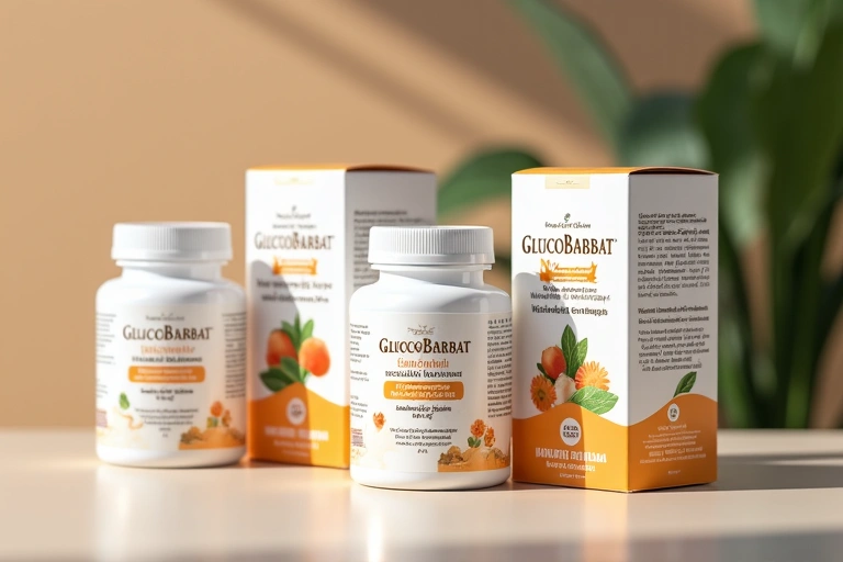 Table of GlucoBarbat supplements and their ingredients, emphasizing natural components and clear labeling.